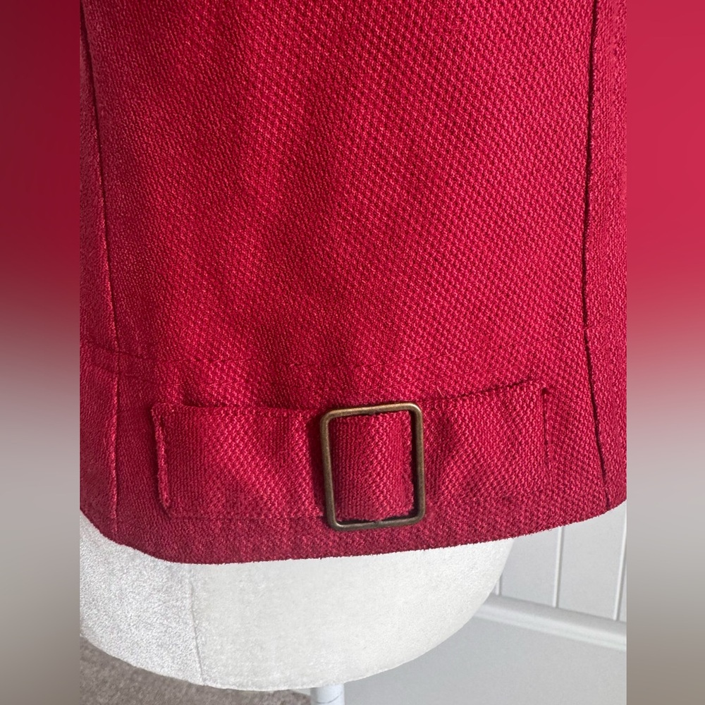 Requirements Size Small Dark Red Button-Front Unlined Jacket - Picture 5 of 10